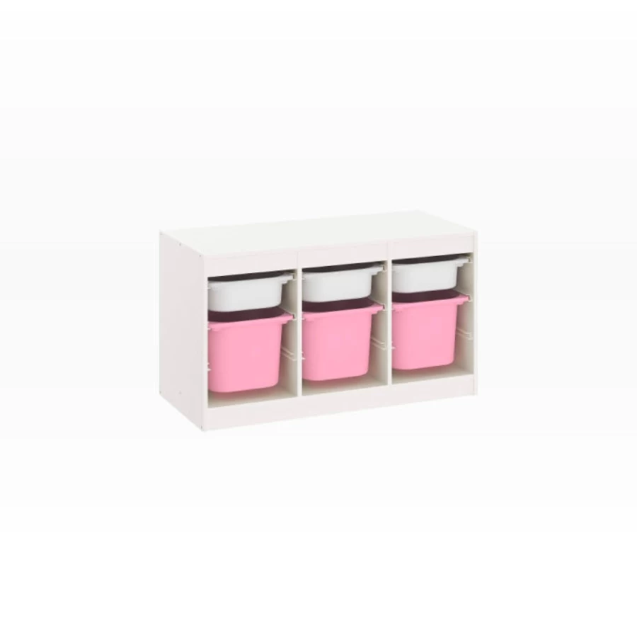 IKEA Trofast Storage Combination Unit - White with Mixed Color Bins
