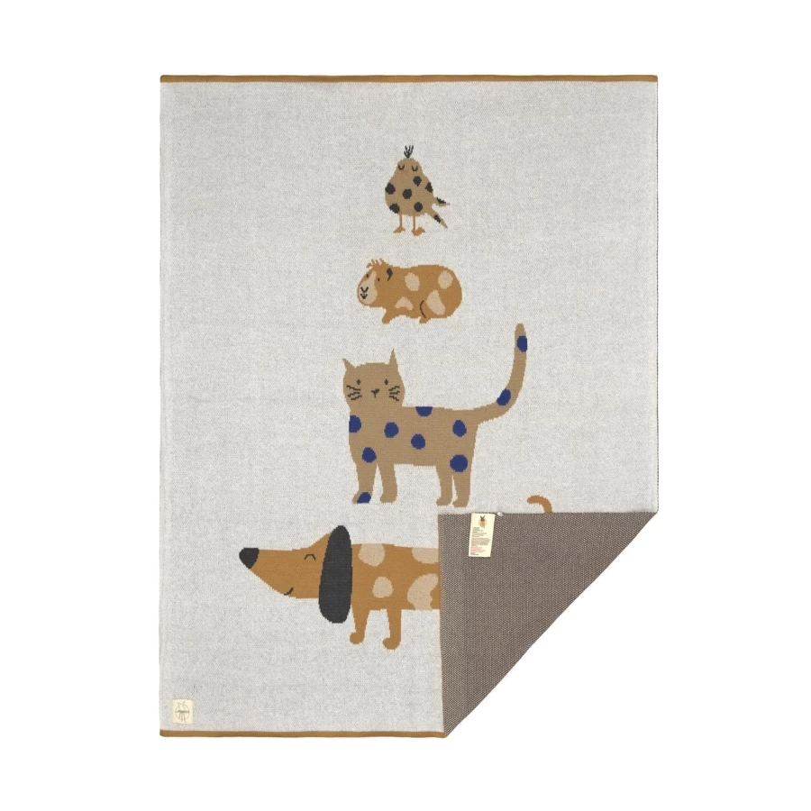Lässig Knitted Baby Blanket - Soft Gots Little Mateys Royal Design for Nursery & Comfort