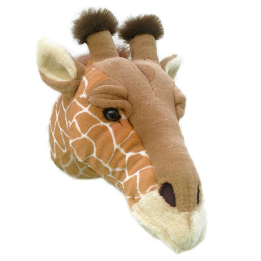 "Wild & Soft Ruby Giraffe Wall Trophy – Handcrafted Animal Decor"