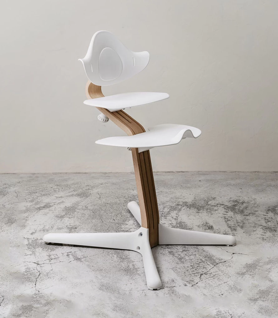 Stokke Nomi Chair - Adjustable High Chair in Natural/White | Ergonomic Design for Babies & Toddlers