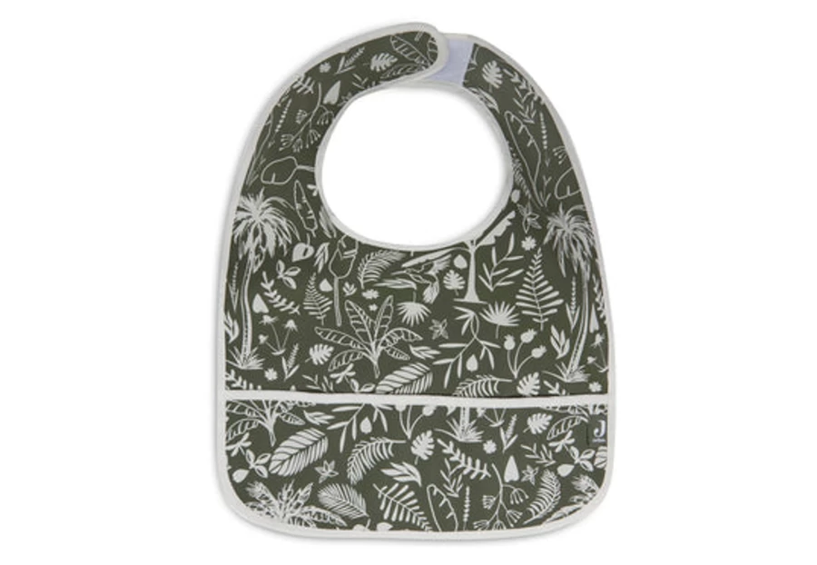 Jollein Waterproof Baby Bibs - 2 Pack, Botanical Design, Durable & Easy Clean Feeding Accessories