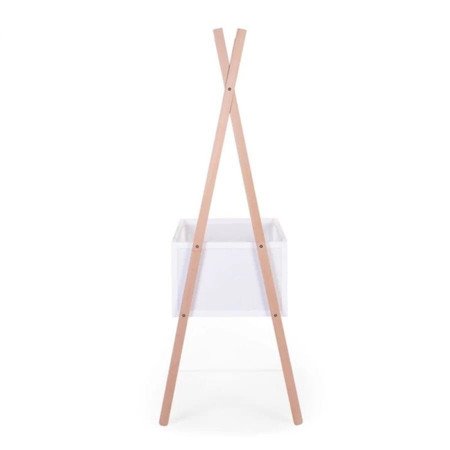 ChildHome Tipi Cradle 50x90 cm with Clothing Rack - Portable Baby Bed & Nursery Storage Solution