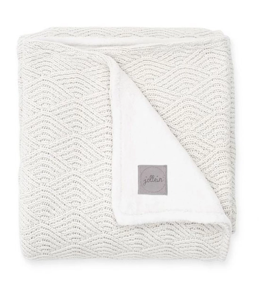 Jollein Coral Fleece Knit Blanket 75x100cm Soft River Pattern Cozy Throw