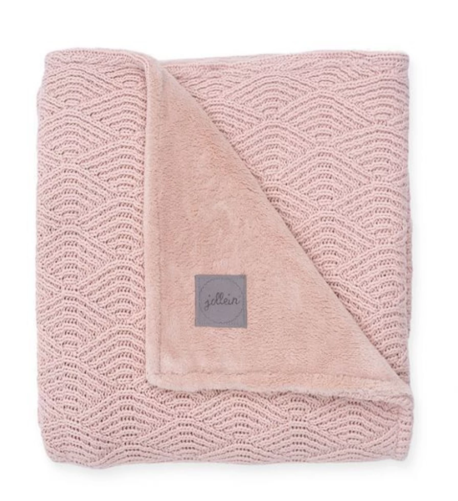 Jollein Coral Fleece Knit Blanket 75x100cm Soft River Pattern Cozy Throw