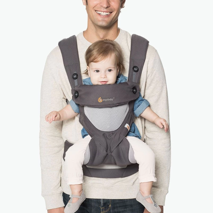 ErgoBaby Omni 360 All-Position Baby Carrier in Onyx Black – Ergonomic, Hands-Free Infant Carrier for Newborn to Toddler