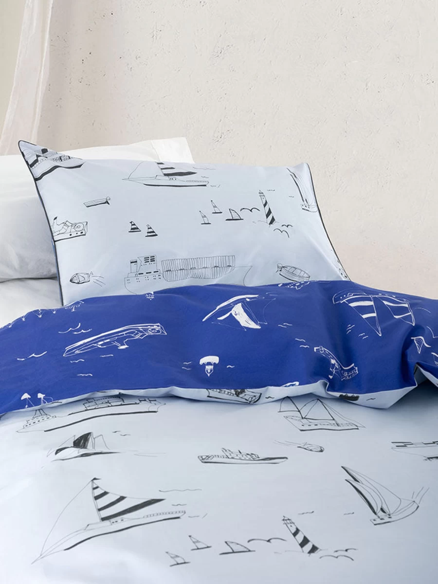 Linenhouse Single Duvet Cover Set - Ships Ahoy Design, Soft Bedding for Comfort & Style