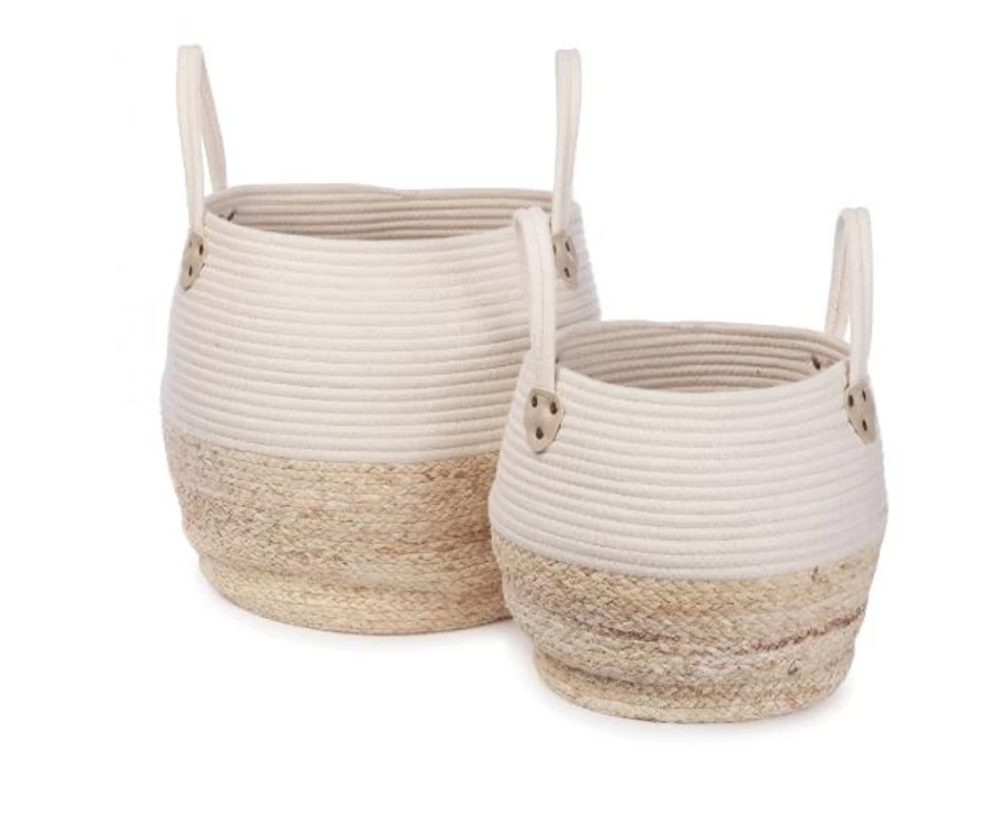 Kids Depot 2-Piece Kori Basket Set - Durable Storage Baskets for Home & Kids Room Organization