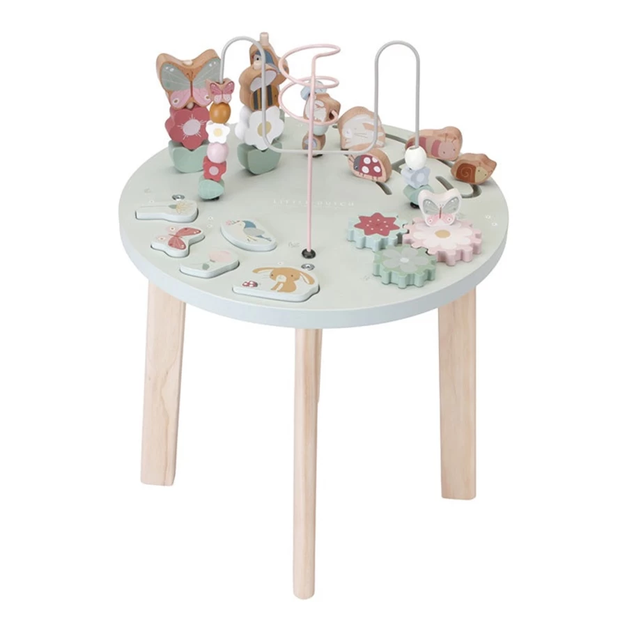 Little Dutch Wooden Activity Table for Kids – Premium Toddler Play Table with Educational Toys