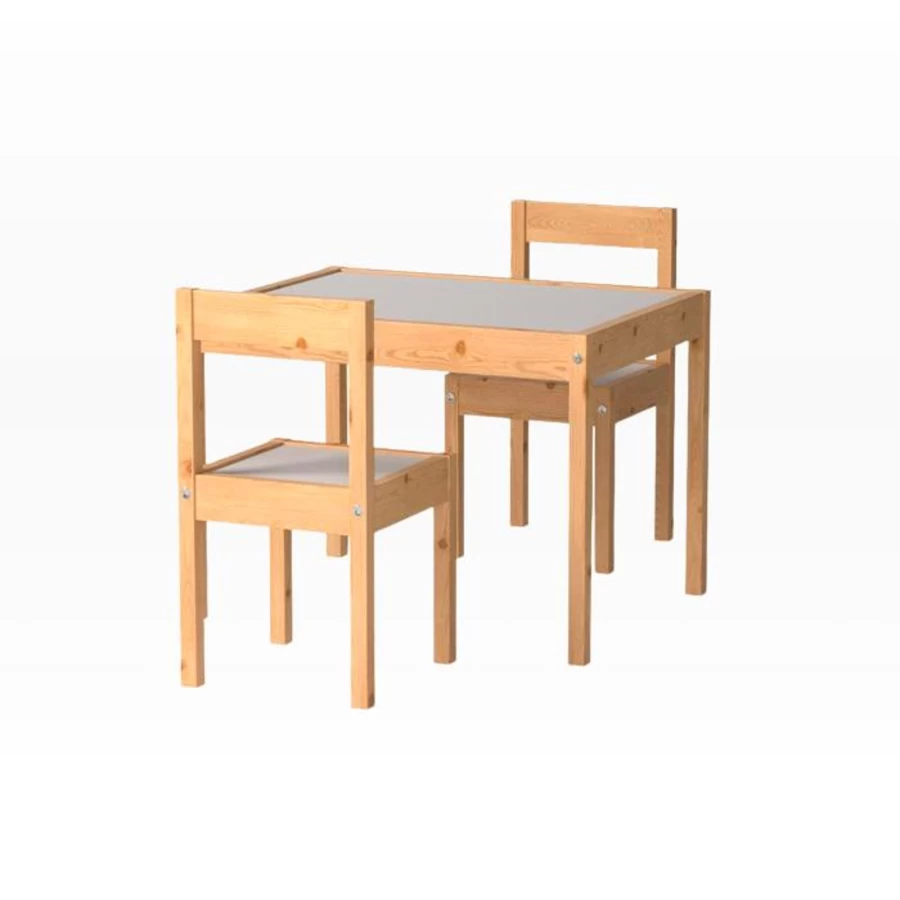 Ikea Kiddie Table and Chairs Set - Latt Children's Furniture for Playroom and Learning