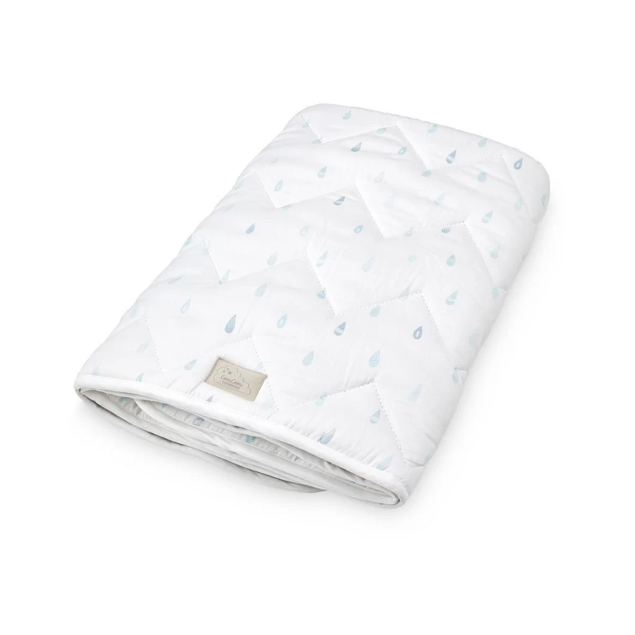 Cam Cam Baby Blanket - Soft Organic Cotton Raindrops Pattern Nursery Blanket