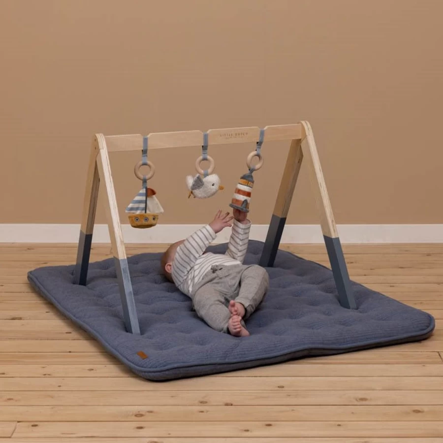 Little Dutch Sailors Bay Baby Gym - Soft Play Mat with Toys for Infant Development