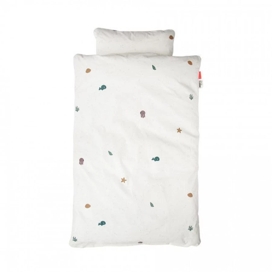 Done by Deer Bedlinen Sea Friends 100% Cotton 140x100 cm Kids Nursery Bedding Set