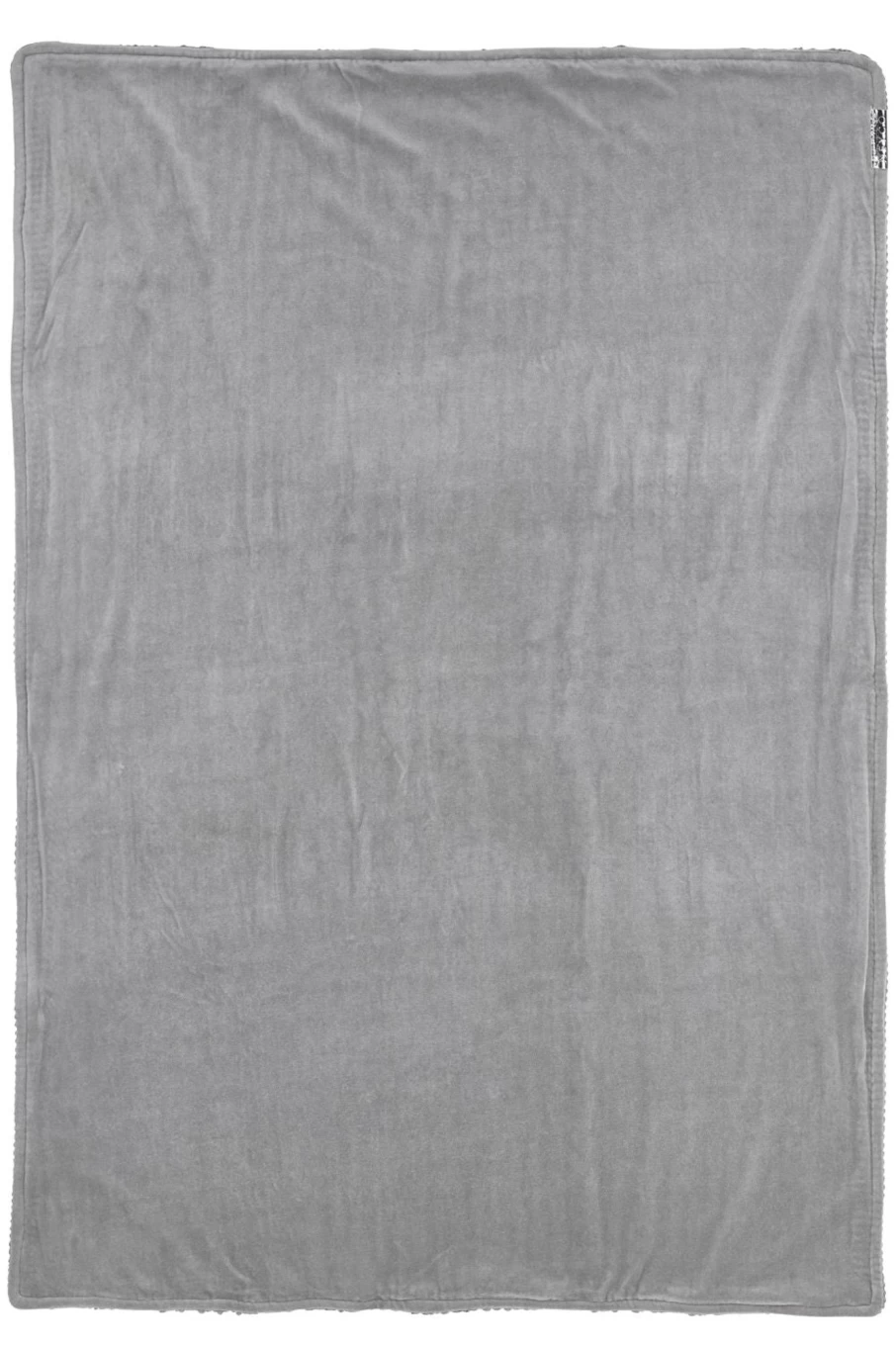 Meyco Grey Velvet Herringbone Blanket 75x100 cm Soft Plush Throw for Cozy Comfort