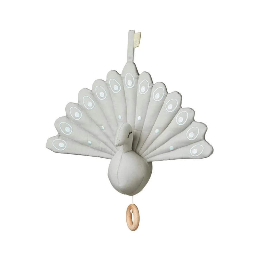 Cam Cam Wooden Peacock Music Box - Handcrafted Musical Toy for Kids & Collectors