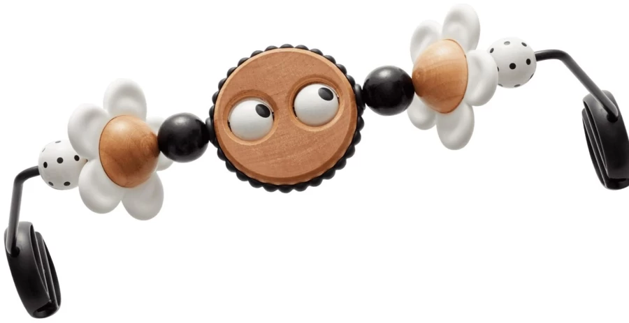 BabyBjörn Googly Eyes Black & White High Contrast Baby Toy for Bouncer and Newborn Visual Stimulation