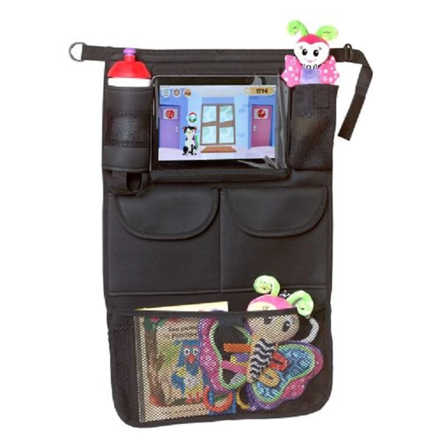 A3 Baby & Kids Car Organizer with Tablet Holder - Backseat Storage for Toys, Snacks & Devices