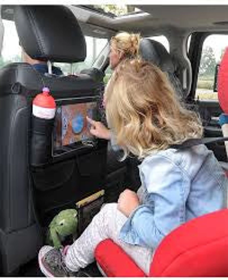 A3 Baby & Kids Car Organizer with Tablet Holder - Backseat Storage for Toys, Snacks & Devices