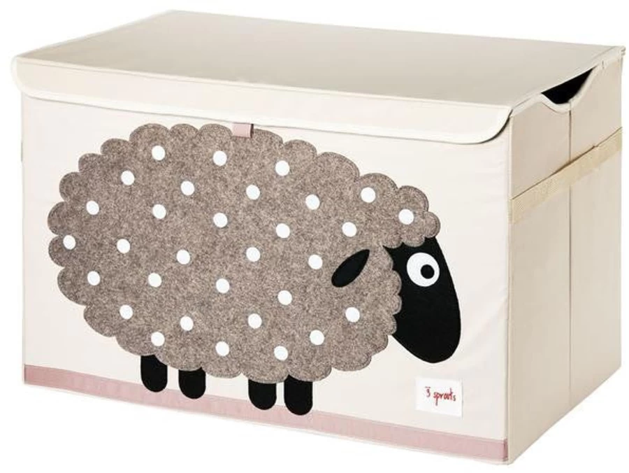 3Sprouts Toy Storage Chest - Animal-Themed Kids' Organizer Bin for Nursery & Playroom