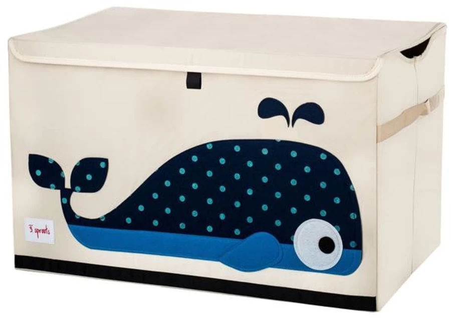 3Sprouts Toy Storage Chest - Animal-Themed Kids' Organizer Bin for Nursery & Playroom