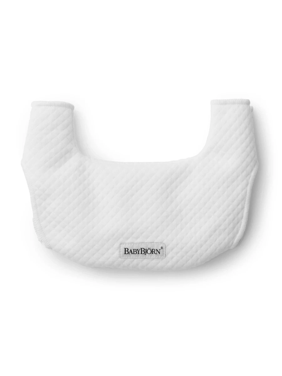 BabyBjörn Harmony Bib for Baby Carrier - White, Easy-Clean Feeding Bib for On-the-Go Parents