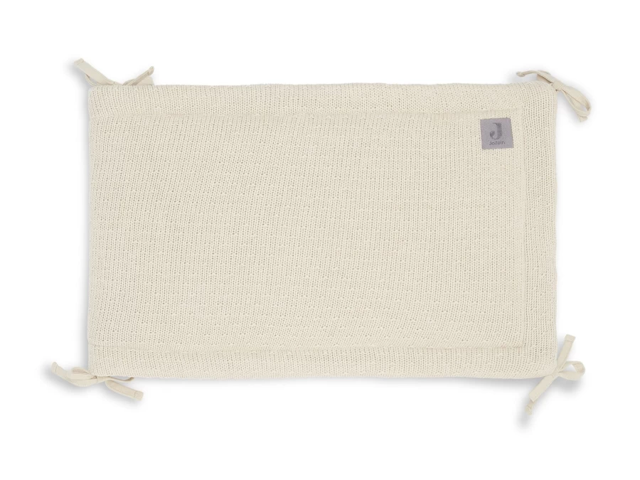 Jollein Bliss Knit Cotton Baby Cot Bumper - Soft Nursery Crib Protector