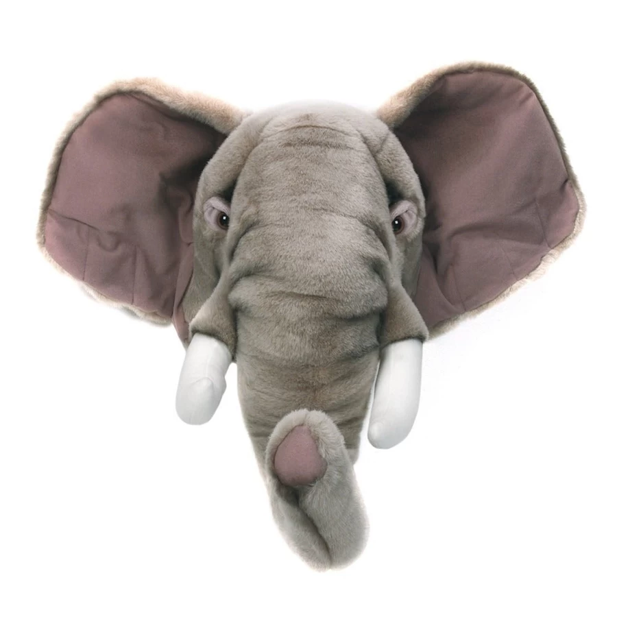 "Wild & Soft George the Elephant Wall Trophy – Handcrafted Animal Decor"