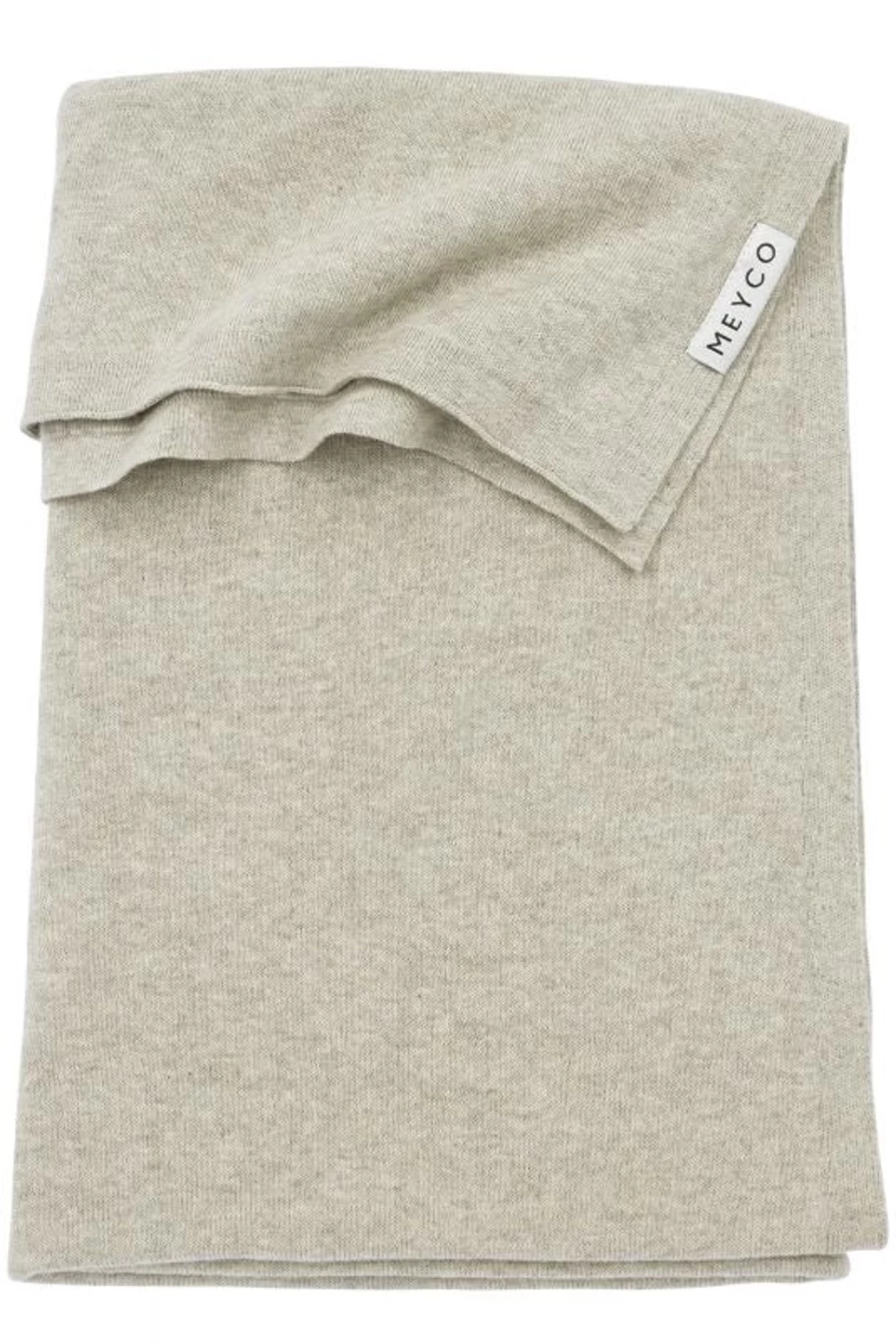 Meyco Sand Basic Knit Blanket 75x100 cm - Soft Comfortable Throw for Home & Travel