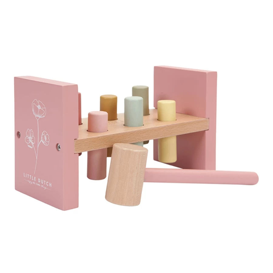 Little Dutch Wooden Toy Hammer Bench - Kids' Pound & Play Activity Toy