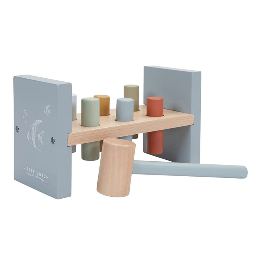 Little Dutch Wooden Toy Hammer Bench - Kids' Pound & Play Activity Toy