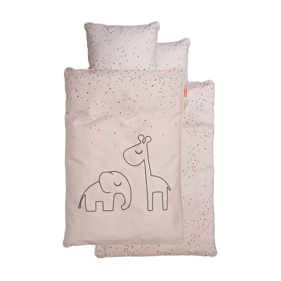 Done by Deer Dreamy Dots Bed Linen Set - Soft 100x140 cm Dot Pattern Crib Sheet