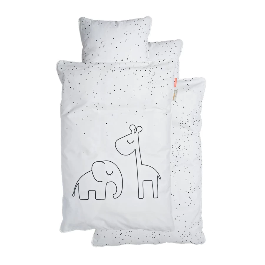 Done by Deer Dreamy Dots Bed Linen Set - Soft 100x140 cm Dot Pattern Crib Sheet