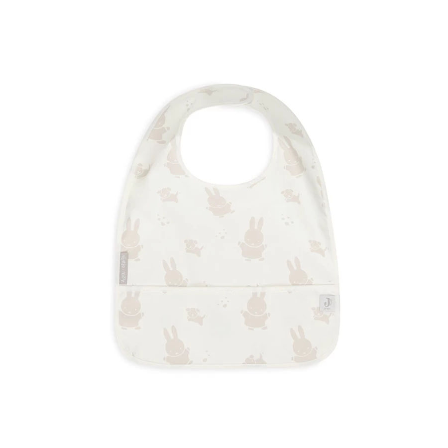 Jollein Waterproof Baby Bibs 2 Pack - Cute Miffy Design for Mess-Free Feeding