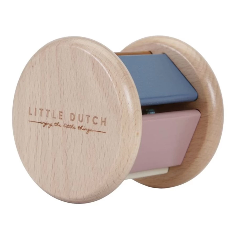 Little Dutch Vintage Wooden Roller Rattle - FSC Certified Baby Toy