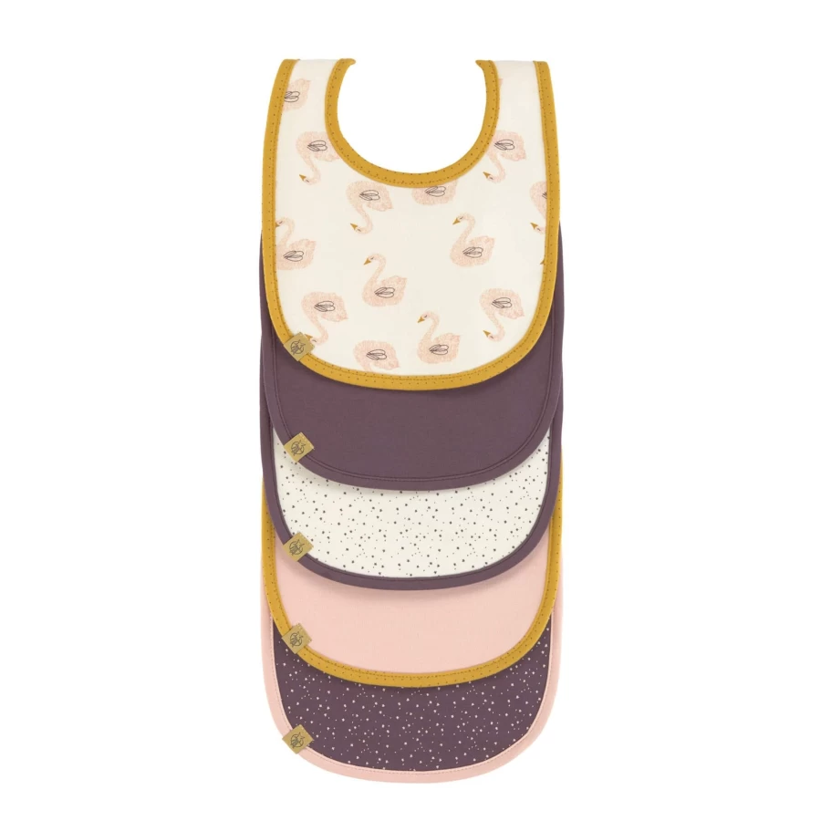 Lässig Baby Bibs 5-Pack - Soft, Absorbent & Stylish Feeding Bib Set for Infants