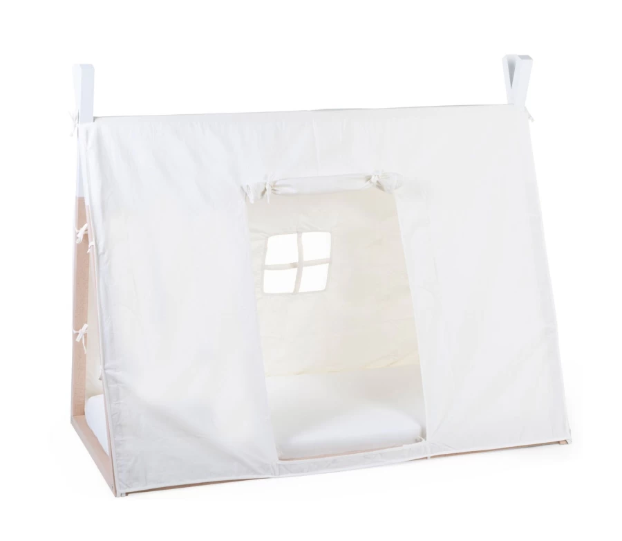 Childhome Teepee Bed for Kids 140x70 cm with Washable Cover - Cozy Play Tent for Children's Room