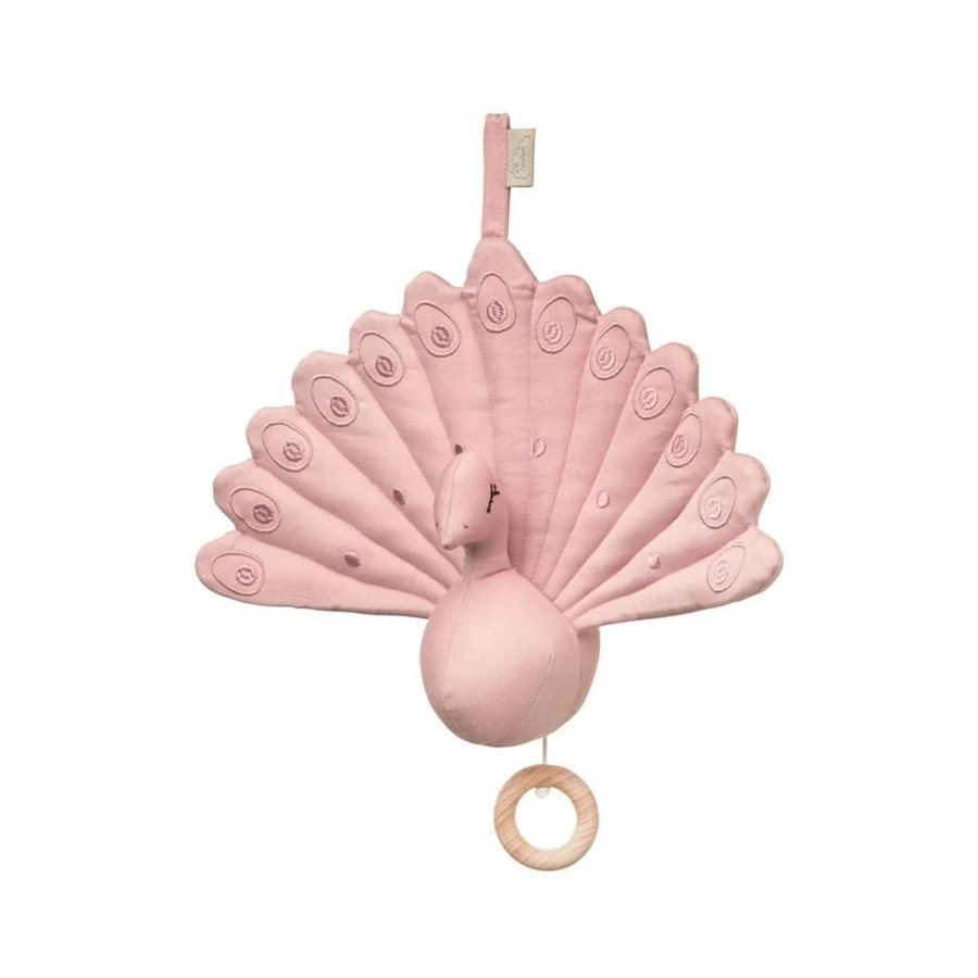 "Cam Cam Wooden Peacock Music Box - Handcrafted Musical Toy for Kids & Collectors"