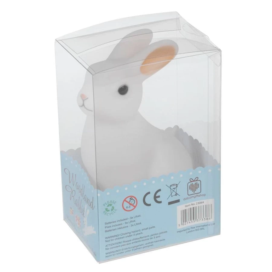 Rex International Woodland Rabbit Night Light - Soft Glow Nursery Lamp for Kids