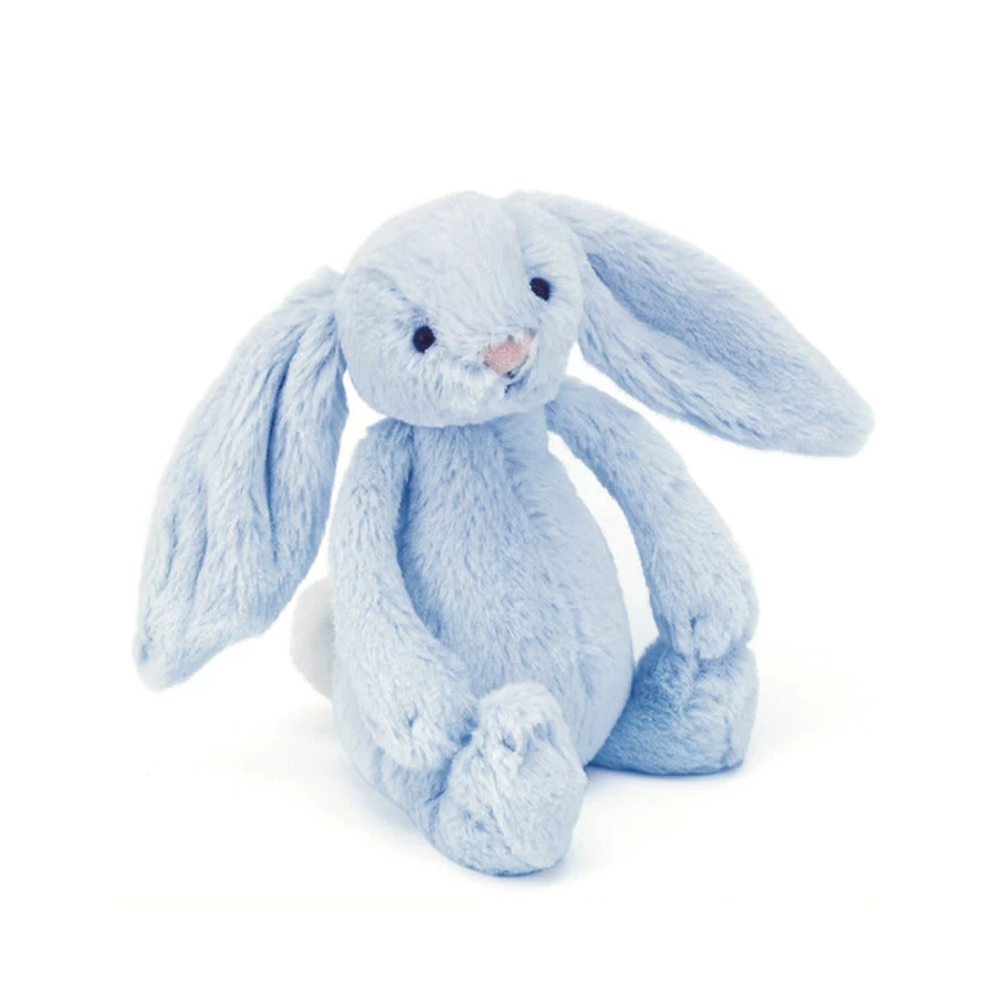 Jellycat Bashful Bunny Rattle - Soft Plush Baby Toy with Gentle Ringing Sound