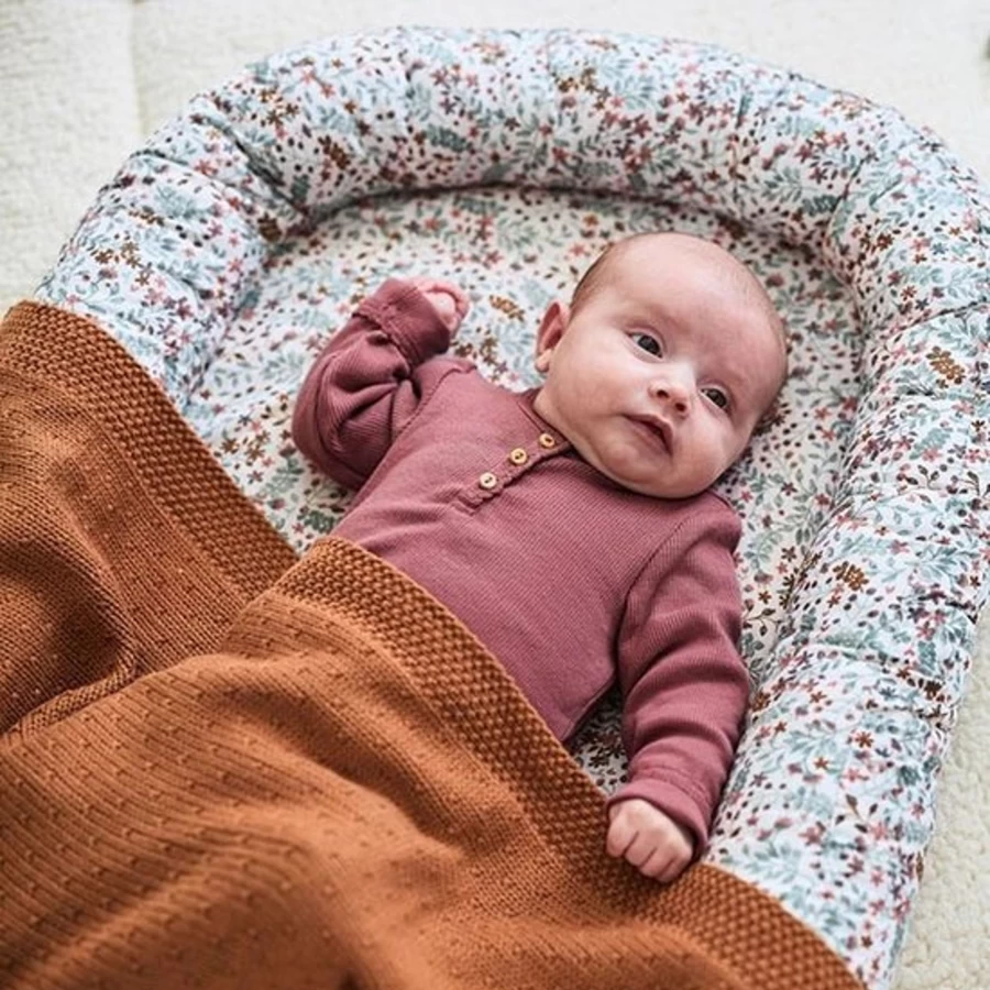 Jollein Knit Blanket 100x150 cm - Soft Caramel Throw for Cozy Comfort