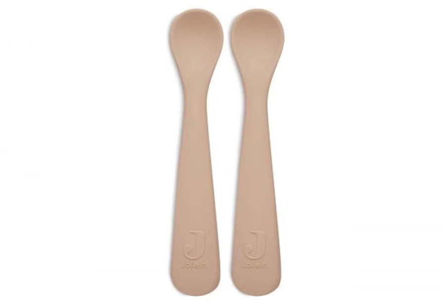 Jollein Premium Silicone Spoons Set - 2-Piece Heat-Resistant & Non-Slip Cooking Utensils for Kitchen & Baking