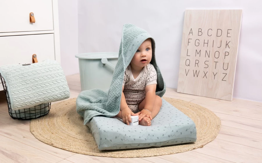Bébéjou Baby Hooded Towel - Soft Absorbent Bath Cape for Infants & Toddlers