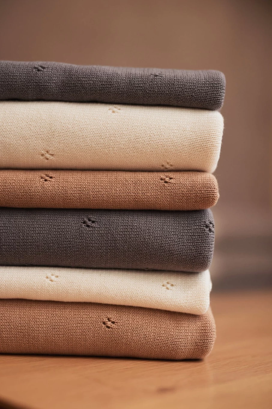 Jollein Pointelle Knit Blanket 100x150 cm - Soft Textured Throw for Cozy Comfort
