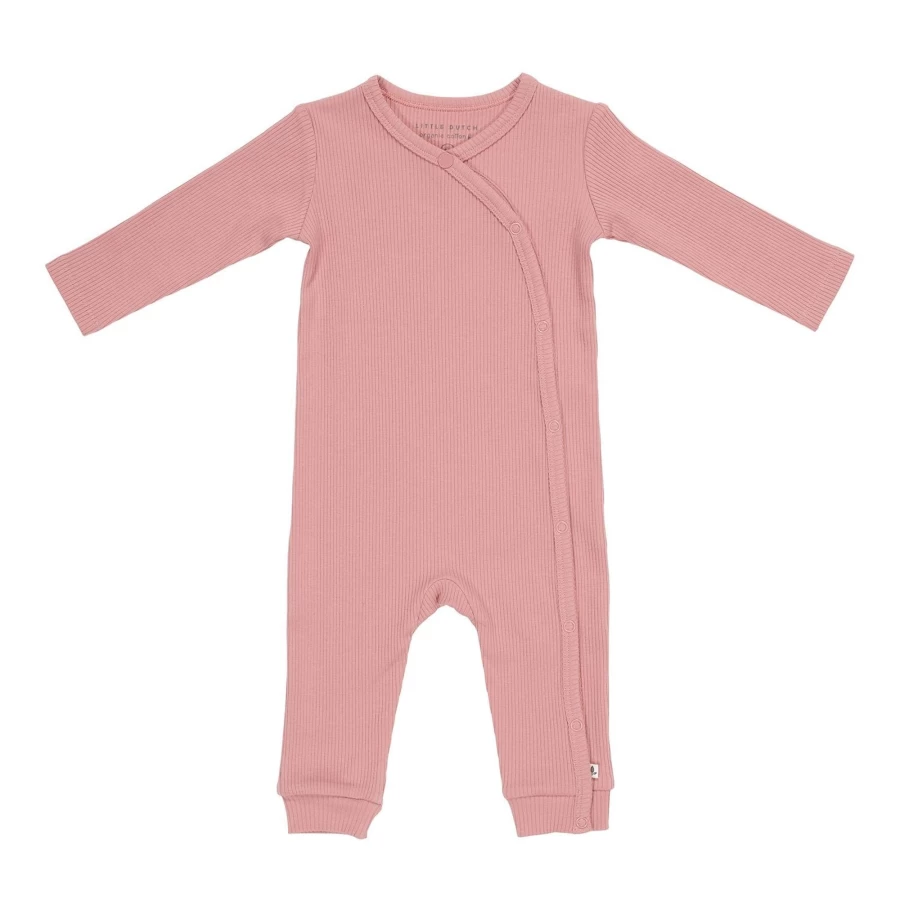 Little Dutch Rib Wrap Suit for Baby 74/80 - Soft Cotton Bodysuit for Infants