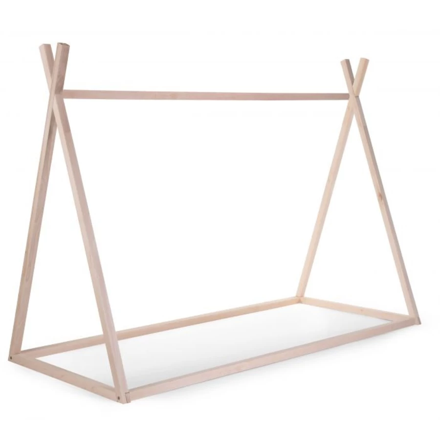 Childhome Kids Teepee Bed Frame - 200x90 cm Wooden Playhouse Bed for Children's Room