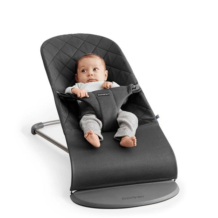 BabyBjörn Bouncer Bliss Comfortable Baby Bouncer - Soft Cotton Fabric, Gentle Rocking Motion, Portable & Ergonomic Design for Newborns & Infants