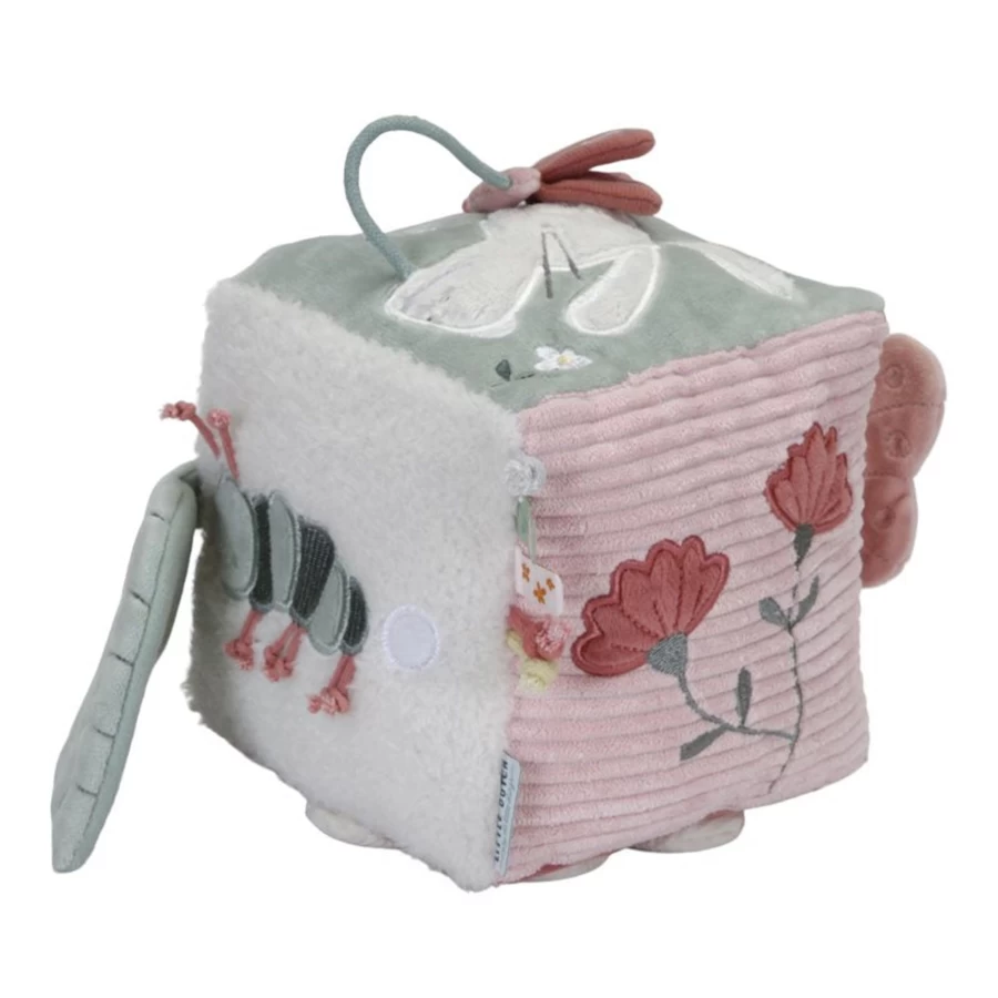 Little Dutch Activity Cube with Flowers & Butterflies – Wooden Baby Toy for Sensory Play & Learning
