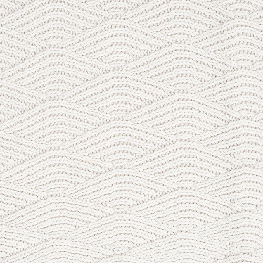 Jollein Cream White Knit Blanket 75x100 cm - Soft River Design Cozy Throw
