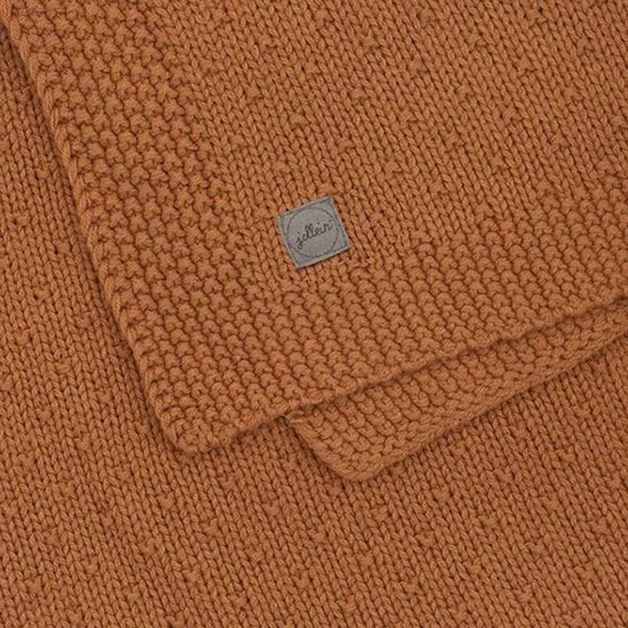 Jollein Knit Blanket 75x100cm Caramel - Soft Cozy Throw Blanket for Bed & Couch