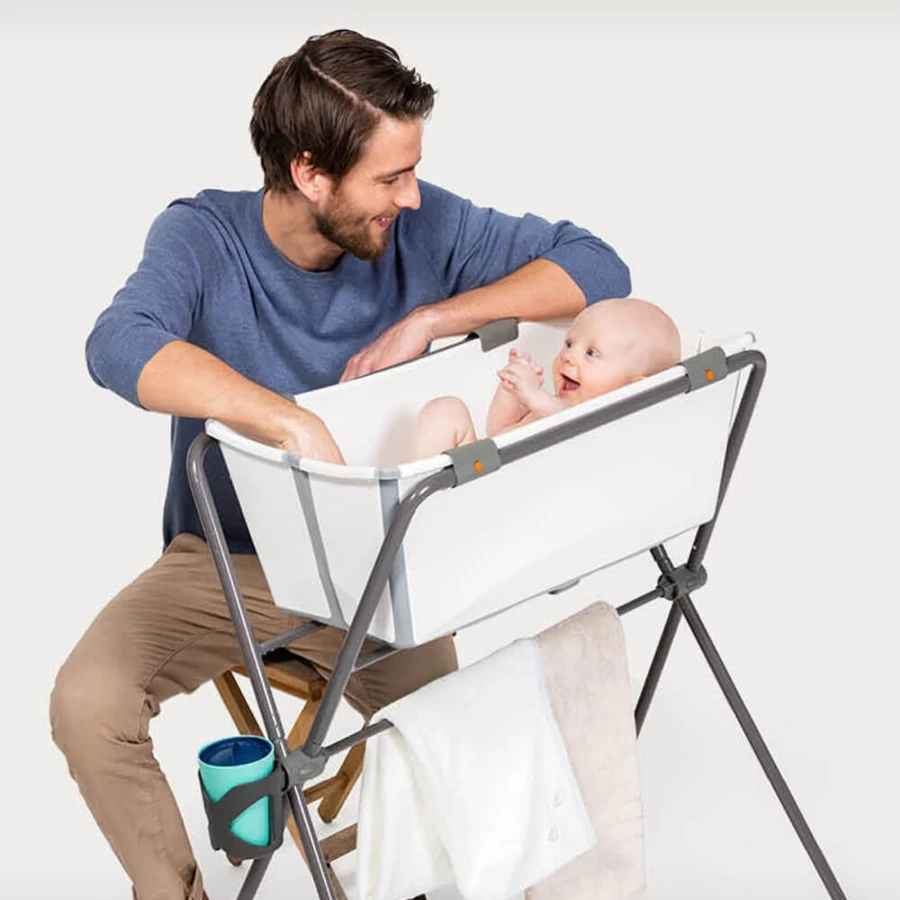 Stokke Flexi Bath Foldable Baby Bathtub Stand – Portable & Space-Saving Bath Solution for Newborns & Toddlers
