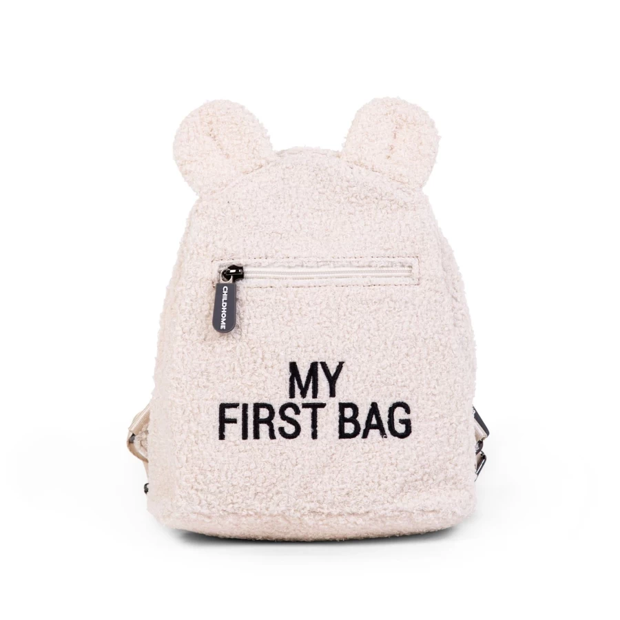 Childhome Teddy Bear Backpack for Kids - My First Cute & Soft Toddler Bag